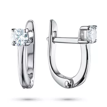 Серьги из белого золота с бриллиантами э0901сг10200202