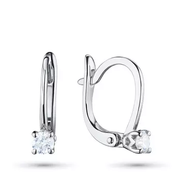 Серьги из белого золота с бриллиантами э0901сг05210201