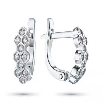 Серьги из белого золота с бриллиантами э0901сг09211062