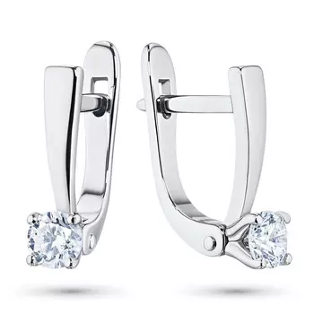 Серьги из белого золота с бриллиантами э4001сг01160300
