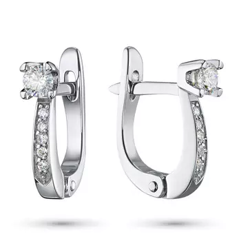 Серьги из белого золота с бриллиантами э4001сг06174000
