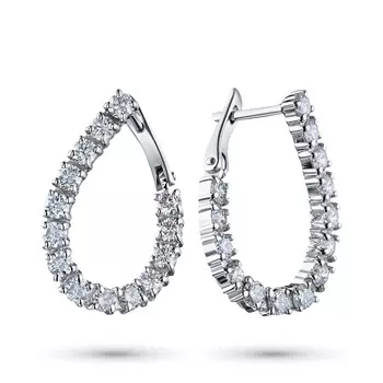 Серьги из белого золота с бриллиантами э0901сг09200925