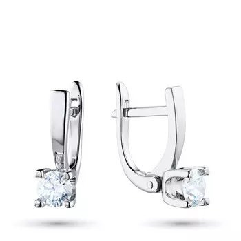 Серьги из белого золота с бриллиантами э0901сг07210866
