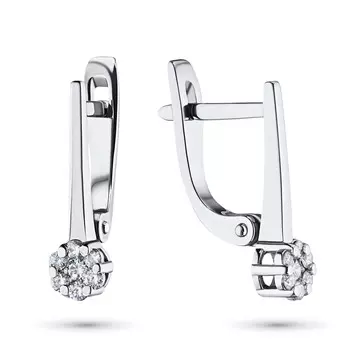 Серьги из белого золота с бриллиантами э0901сг10134800