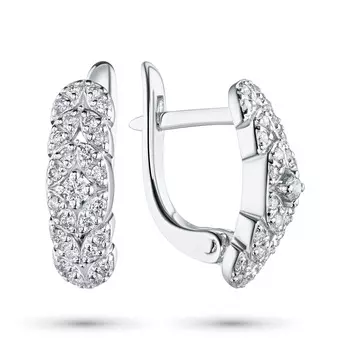 Серьги из белого золота с бриллиантами э0901сг06210504