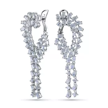 Серьги из белого золота с бриллиантами э4001сг06240383