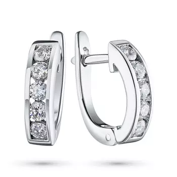 Серьги из белого золота с бриллиантами э4701сг05102300