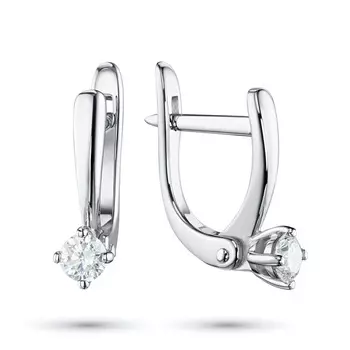 Серьги из белого золота с бриллиантами э0901сг04202987