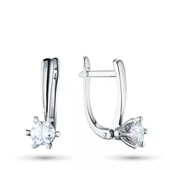 Серьги из белого золота с бриллиантами э0901сг06210865