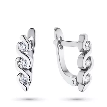 Серьги из белого золота с бриллиантами э0901сг08177700