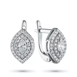 Серьги из белого золота с бриллиантами э0901сг12190180