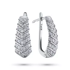 Серьги из белого золота с бриллиантами э0901сг04202781