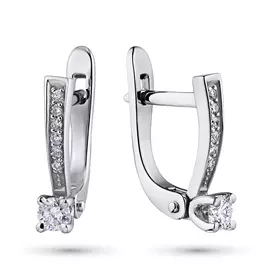 Серьги из белого золота с бриллиантами э0901сг05150100