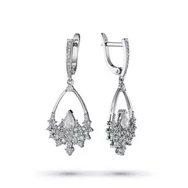 Серьги из белого золота с бриллиантами э0901сг04200761