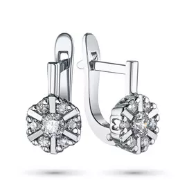 Серьги из белого золота с бриллиантами э0901сг04200760