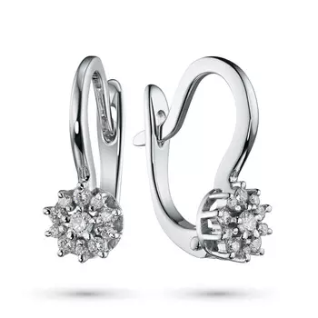 Серьги из белого золота с бриллиантами э0901сг07191000