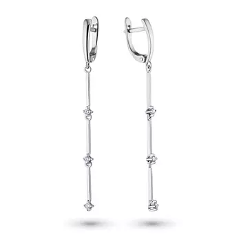 Серьги из белого золота с бриллиантами э4701сг10155600