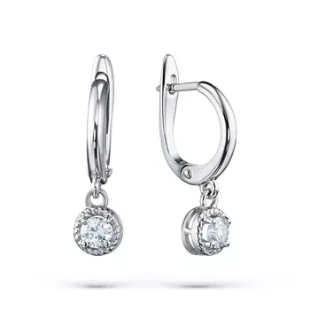 Серьги из белого золота с бриллиантами э0901сг02200214