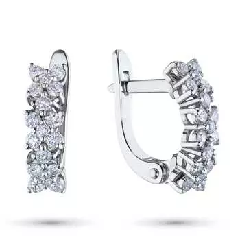 Серьги из белого золота с бриллиантами э0901сг05180600