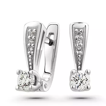 Серьги из белого золота с бриллиантами э0901сг12142000