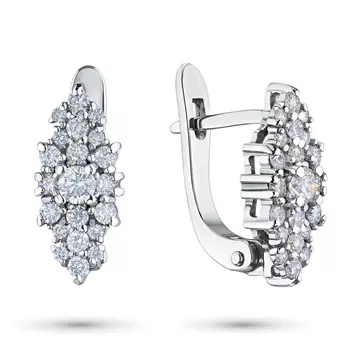 Серьги из белого золота с бриллиантами ктп09с021901