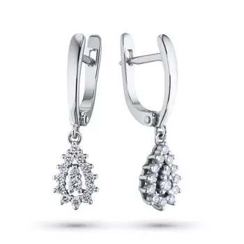 Серьги из белого золота с бриллиантами э09с081893