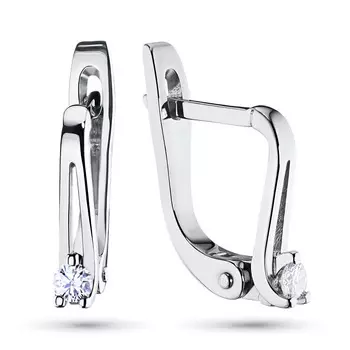 Серьги из белого золота с бриллиантами э09с051568