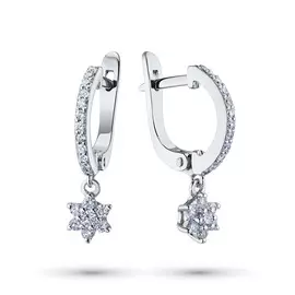 Серьги из белого золота с бриллиантами э09с091749