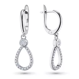 Серьги из белого золота с бриллиантами э09с091723