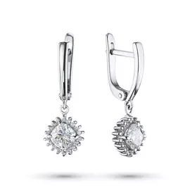 Серьги из белого золота с бриллиантами э0901сг11197590