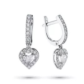 Серьги из белого золота с бриллиантами э09с041909