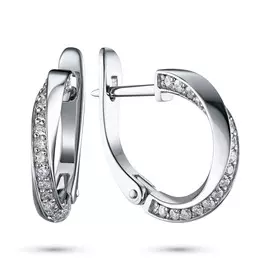 Серьги из белого золота с бриллиантами э0901с_1119552