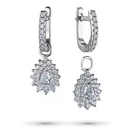 Серьги из белого золота с бриллиантами э0901сг10163300