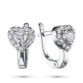 Серьги из белого золота с бриллиантами э0901сг10191180