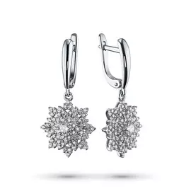 Серьги из белого золота с бриллиантами э0901сг12195560