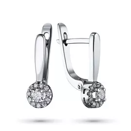 Серьги из белого золота с бриллиантами э0901с_0919655