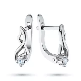 Серьги из белого золота с бриллиантами вг09с021910