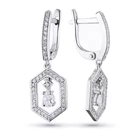 Серьги из белого золота с бриллиантами э09с061844
