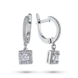 Серьги из белого золота с бриллиантами э0901сг03186700