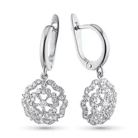 Серьги из белого золота с бриллиантами э0901сг04202837