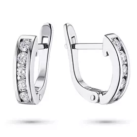 Серьги из белого золота с бриллиантами э09с051023