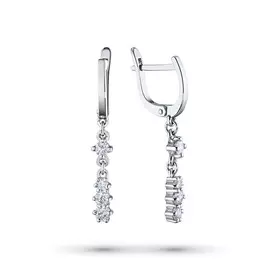 Серьги из белого золота с бриллиантами э09с011142