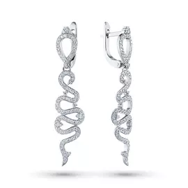 Серьги из белого золота с бриллиантами э0901сг08186900