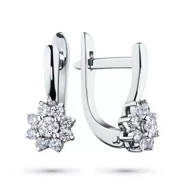 Серьги из белого золота с бриллиантами э0901с_0919011