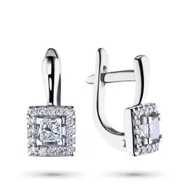 Серьги из белого золота с бриллиантами э09с041955