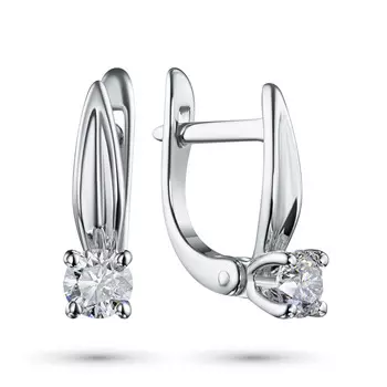 Серьги из белого золота с бриллиантами э0901сг07200756