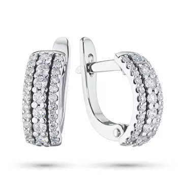 Серьги из белого золота с бриллиантами э4001сг02188100