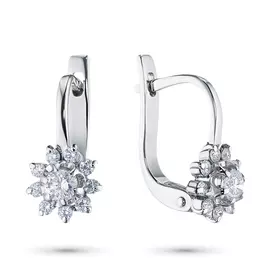 Серьги из белого золота с бриллиантами э0901сг01159700
