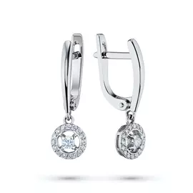 Серьги из белого золота с бриллиантами э0901сг01161700