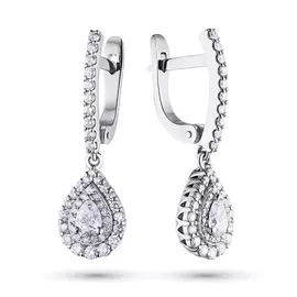 Серьги из белого золота с бриллиантами э0901сг01173400